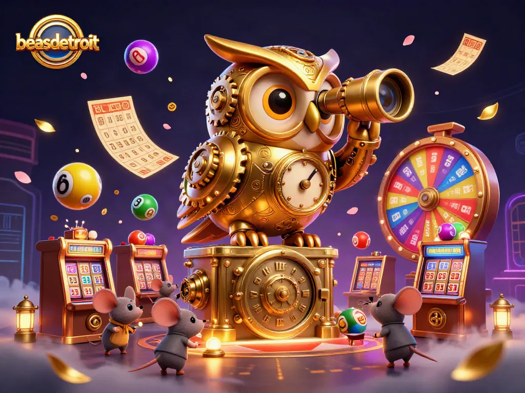 Experience exciting moments at beasdetroit with a vibrant 3D casino scene full of dynamic elements.
